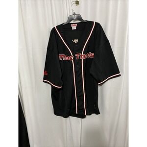 Mac Tools Baseball Jersey Mens 3XL Black Excellent Button Front Embroidered 38